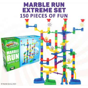 150-Piece Ultimate Marble Run Set for Kids & Adults