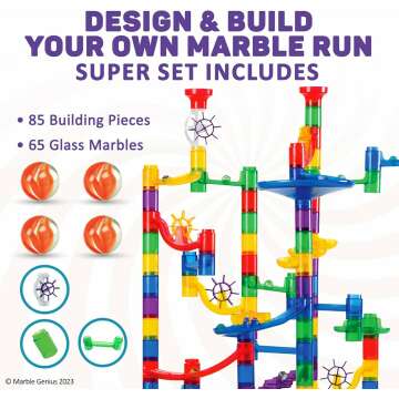 150-Piece Ultimate Marble Run Set for Kids & Adults