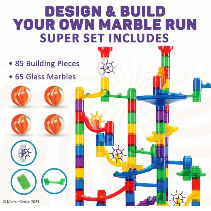 150-Piece Ultimate Marble Run Set for Kids & Adults
