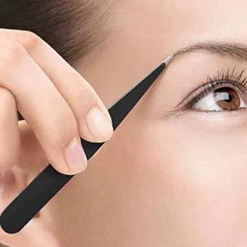 Pink Tweezers, Tweezer Set Professional, Tweezers Ingrown Hair, 4 Piece Stainless Steel Tweezer