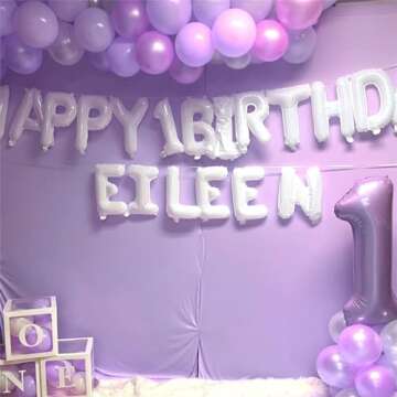 40 Inch Light Purple Number 1 Balloon for 1st Birthday Decoration, Large Pastel Purple Mylar Foil Number Balloons 0-9 for Girls, Lavender One Helium Balloons for Women 1st Anniversary Party Supplies