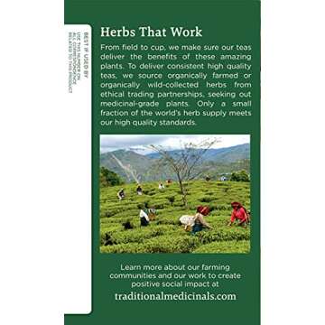 Traditional Medicinals Organic Hawthorn & Hibiscus Herbal Tea, Promotes Heart Health, (Pack of 3) 48 Tea Bags Total