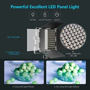 Neewer Bi-Color Dimmable LED Video Light Set for Creators
