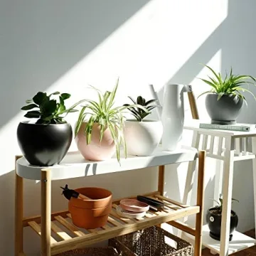 Stylish POTEY Ceramic Plant Pot for Indoor Plants