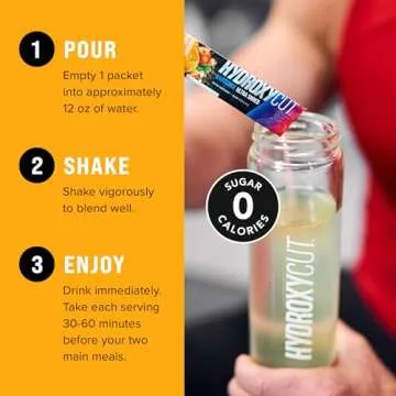 Hydroxycut Hardcore Ultra Shred Drink Sticks, Tangerine Mimosa - 20 Packets - Zero Sugar or Calories - Includes Paraxanthine & B Vitamins - for Women & Men