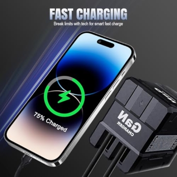 2-in-1 GaN Fast Charger 120w Retractable Charging Cable