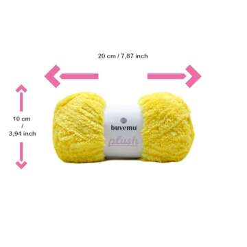 Buvemu Plush Faux Fur Bulky Yarn - Soft & Versatile