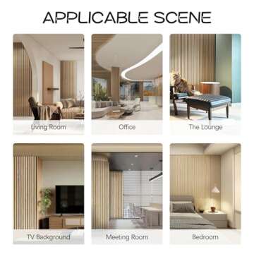 ARMURO 3D Wall Panels for Interior Wall Decor, 2-Pack Wood Panels for Wall, Oak Genuine Wood Veneer Acoustic Wall Panels - 12.6" W x 94.5" L