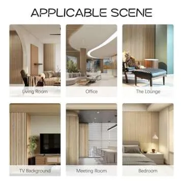 ARMURO 3D Wall Panels for Interior Wall Decor, 2-Pack Wood Panels for Wall, Oak Genuine Wood Veneer Acoustic Wall Panels - 12.6" W x 94.5" L