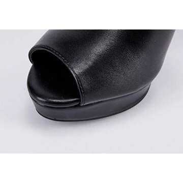 Womens Peep Toe Platform Heels Sexy Sandals Strappy Lace Up Tie Stilettos Dress Pumps Shoes