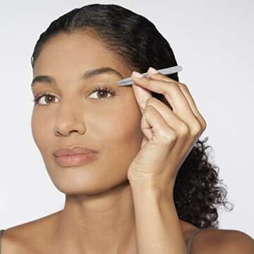 Tweezerman Petite Tweeze Set with Travel Case - Point and Slant Tweezers, Tweezers for Travel (Black Case)