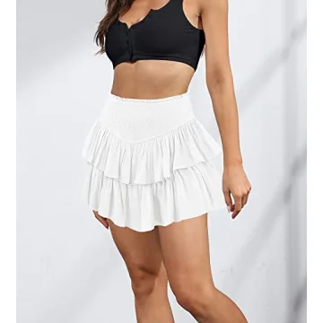 MiiVoo Women’s Chic Ruffle Mini Skirt for Summer Style