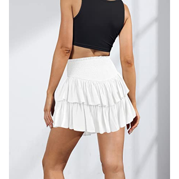 MiiVoo Women’s Chic Ruffle Mini Skirt for Summer Style