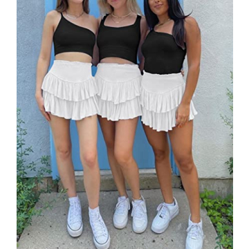MiiVoo Women’s Chic Ruffle Mini Skirt for Summer Style