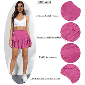 MiiVoo Women’s Chic Ruffle Mini Skirt for Summer Style