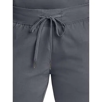 Healing Hands 6 Pocket Scrubs Pants for Women Purple Label Womens 9141 Toni Drawstring Scrub Pant Soft Comfortable Fabric Pewter 2XL