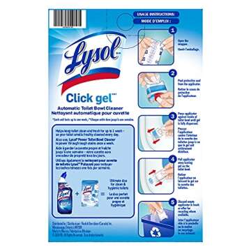 Lysol Click Gel Automatic Toilet Bowl Cleaner, Gel Toilet Bowl Cleaner, For Cleaning and Refreshing,...