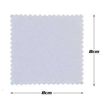 Nexxxi 100 Pieces Jewelry Cleaning Cloth, Polishing Cloths for Sterling Silver Gold Platinum(3.2" x 3.2")