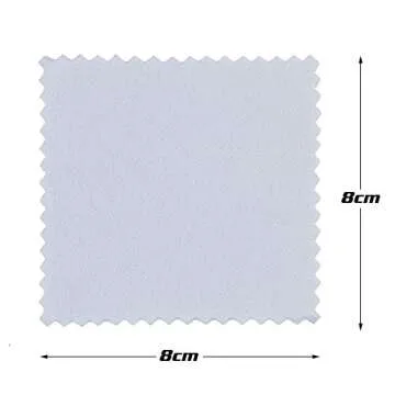 Nexxxi 100 Pieces Jewelry Cleaning Cloth, Polishing Cloths for Sterling Silver Gold Platinum(3.2" x 3.2")