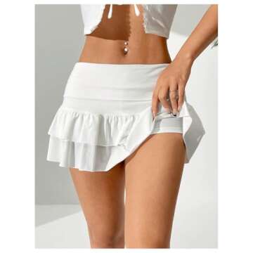 Verdusa Ruffle Layered Mini Skirt - Y2K Flare & Flow