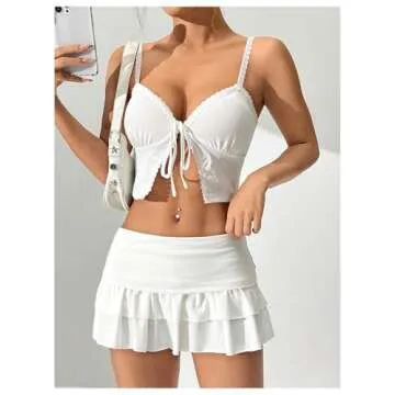 Verdusa Ruffle Layered Mini Skirt - Y2K Flare & Flow