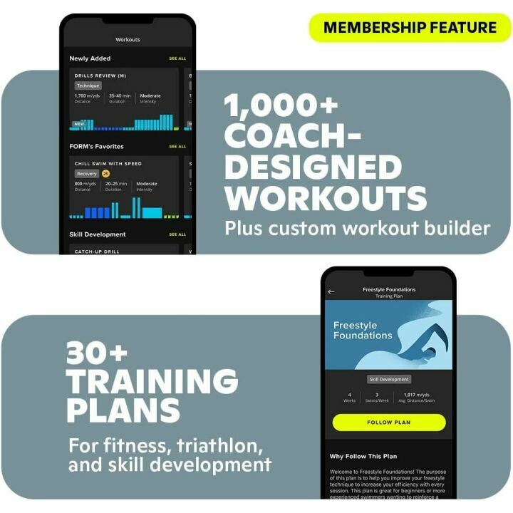 FORM Smart Swim Goggles with Free Membership & Tracker