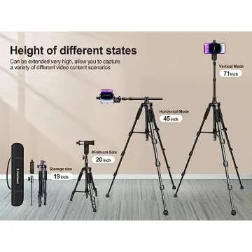 Elitehood Ultra-Stable Overhead Tripod for iPhone – Versatile & Lightweight
