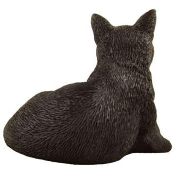 JFSM INC. 3" Black Cat Lounging Hand Painted Figurine - Gifts for Cat Lovers, Cat Lover Gifts for Women, Cat Lover Gifts for Men, Cat Decor for Cat Lovers, Home Decor for Cat Lovers