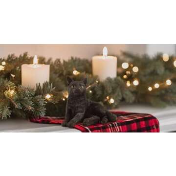 JFSM INC. 3" Black Cat Lounging Hand Painted Figurine - Gifts for Cat Lovers, Cat Lover Gifts for Women, Cat Lover Gifts for Men, Cat Decor for Cat Lovers, Home Decor for Cat Lovers