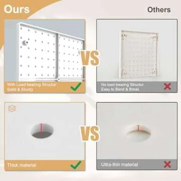 FZK Peg Board Kit with 36 Pegboard Accessories for Easy Organization