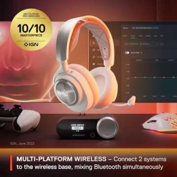 SteelSeries Arctis Nova Pro Wireless Multi-System Gaming Headset - Neodymium Magnetic Drivers - Acti...