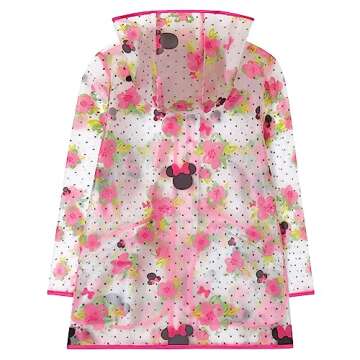 ABG Accessories Girls Rain Coat For Kids - Disney Minnie Mouse Toddler Raincoat For Kids 6-7 Years - Kids Rain Poncho
