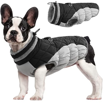 Warm Waterproof Dog Coat with Harness & Reflective Features