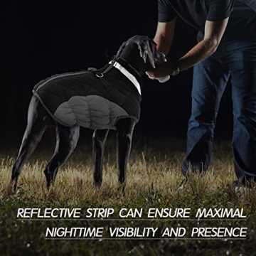 Reflective Warm Dog Coat with Built-in Harness