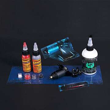 Beoncall Blue Barrier Film Roll (1200 Sheets) Adhesive Tape for Dental, Tattoo, Makeup - Polyethylene, 4'' x 6''