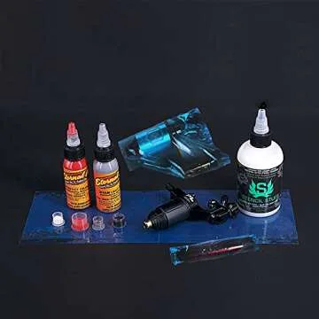 Beoncall Blue Barrier Film Roll (1200 Sheets) Adhesive Tape for Dental, Tattoo, Makeup - Polyethylene, 4'' x 6''