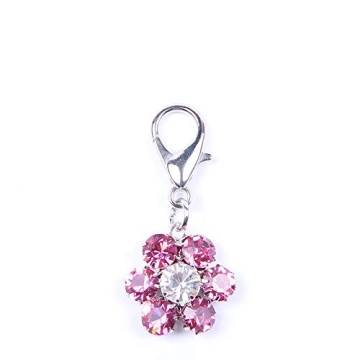 Bling Rhinestones Flower Charm for Pet Collars and Necklaces