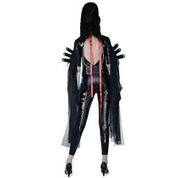 miccostumes Women's Witch Cosplay Bodysuit Halloween Costume With Gloves Headband (L)