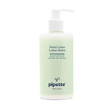 Pipette Hand Lotion - Moisturizing Hand Cream for Dry & Sensitive Skin, Hydrating Squalane, 100% Pla...