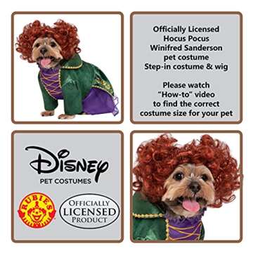 Rubies Disney Hocus Pocus Winifred Sanderson Pet Costume, Small for Themed Parties and Halloween
