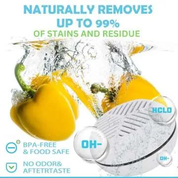 Fruit and Vegetable Washing Machine, Fruit and Vegetable Cleaner, Salad Spinner large INCLUDED, Veggie and Produce Washer, fruits and Vegetables Purifier, Portable Ionizer Cleaning Device, GIFTABLE.