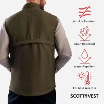 SCOTTeVEST RFID Travel Vest with 26 Pockets for Men