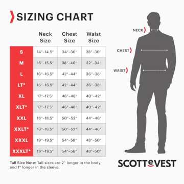 SCOTTeVEST RFID Vest for Men - 26 Hidden Pockets - Water Repellent for Travel & More (Black, Large)