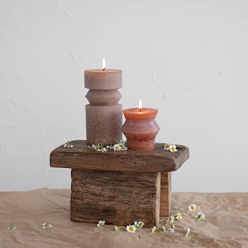 Creative Co-Op Reclaimed Wood Pedestal, Natural Decorative Accents, 10" L x 6" W x 6" H