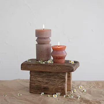 Creative Co-Op Reclaimed Wood Pedestal, Natural Decorative Accents, 10" L x 6" W x 6" H