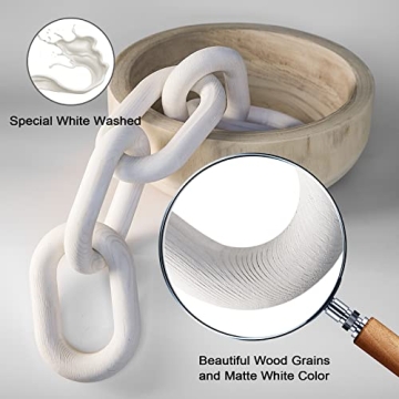 Wood Chain Link Decor for Aesthetic Home Styling