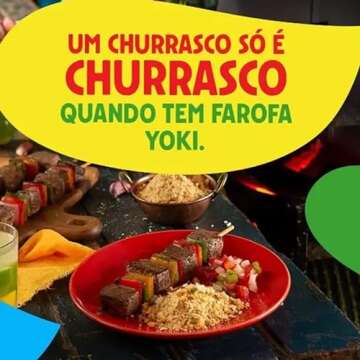 Yoki - Seasoned Cassava Flour - 14 Oz - Farofa De Mandioca Pronta Temperada 400 Grams