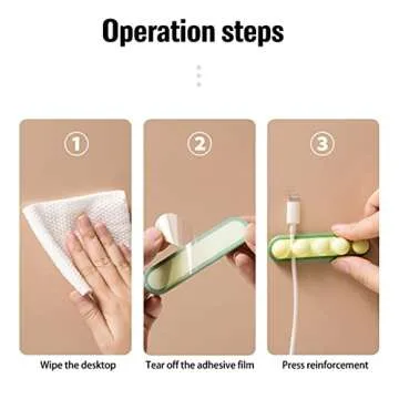 COOCAT Pea Cable Clips for Neat Cable Management
