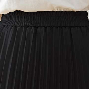 Basoteeuo Black Pleated Skirt for Women - Chic Comfort