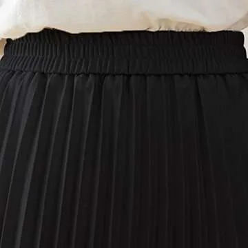 Basoteeuo Black Pleated Skirt for Women - Chic Comfort